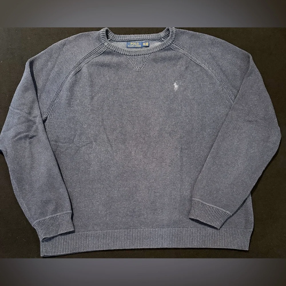 Polo Ralph Lauren Sweater Long Sleeve Blue Crew Neck Pullover Mens XXL